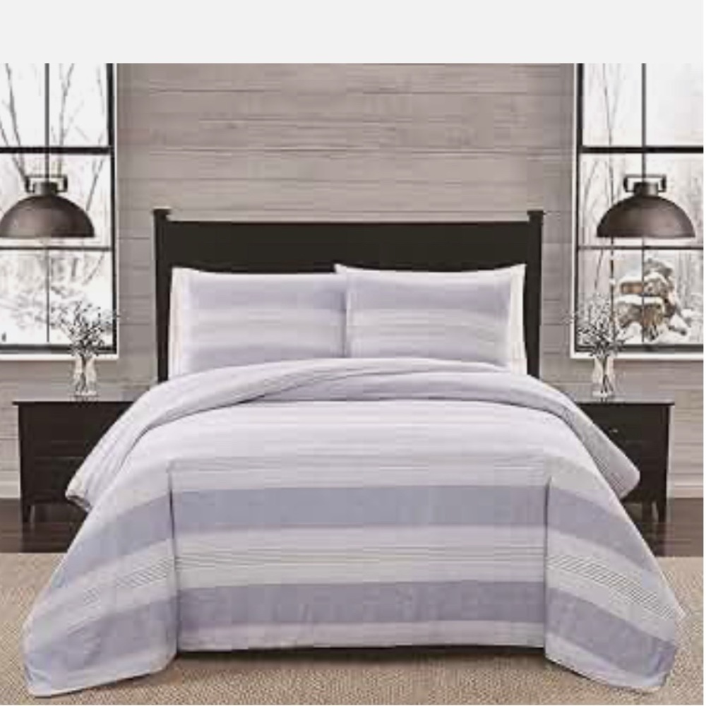 London Fog King 3pc Duvet Set NWT
